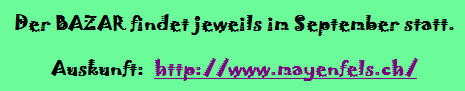 Der BAZAR findet jeweils im September statt.