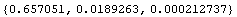 {0.657051, 0.0189263, 0.000212737}